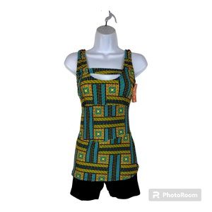 Miado swimsuit swim wear one piece cutout shorts multi color medium